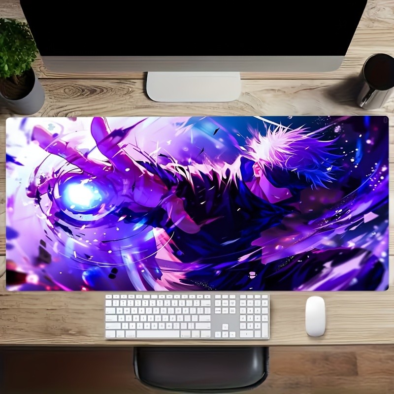 Mousepad Satoru Gojo Jujutsu Kaisen Anime Tapete Mesa Gamer XXL Antiderrapante 80x30cm