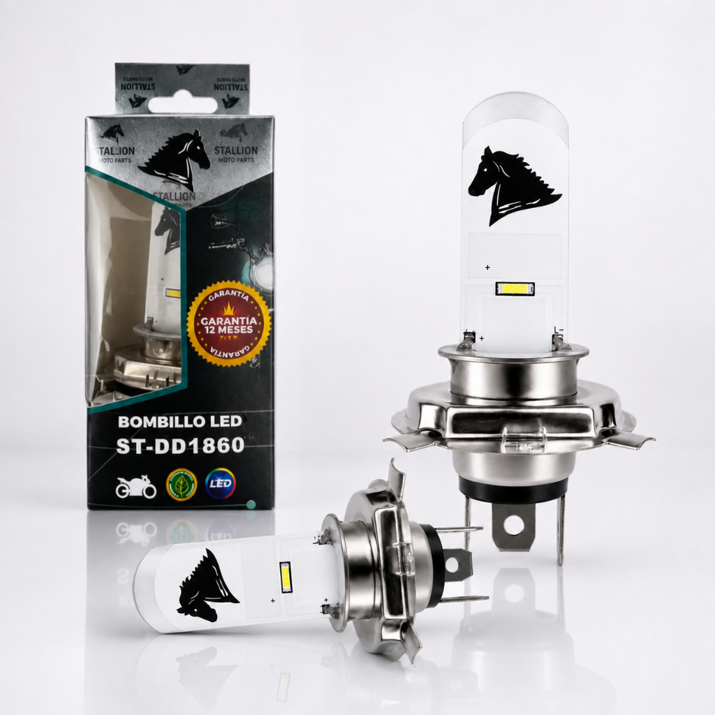 Lâmpada LED H4 Moto Cavalinho 10/15W AC/DC 12V 9-80V 800LM Universal Farol Alto Baixo Econômica para Motocicleta 20.000H