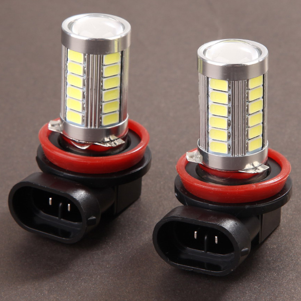 2 Pçs LED Luz De Nevoeiro Do Carro Lâmpadas Condução 800LM 6500K Substituição Fácil Instalar Acessórios Automóveis