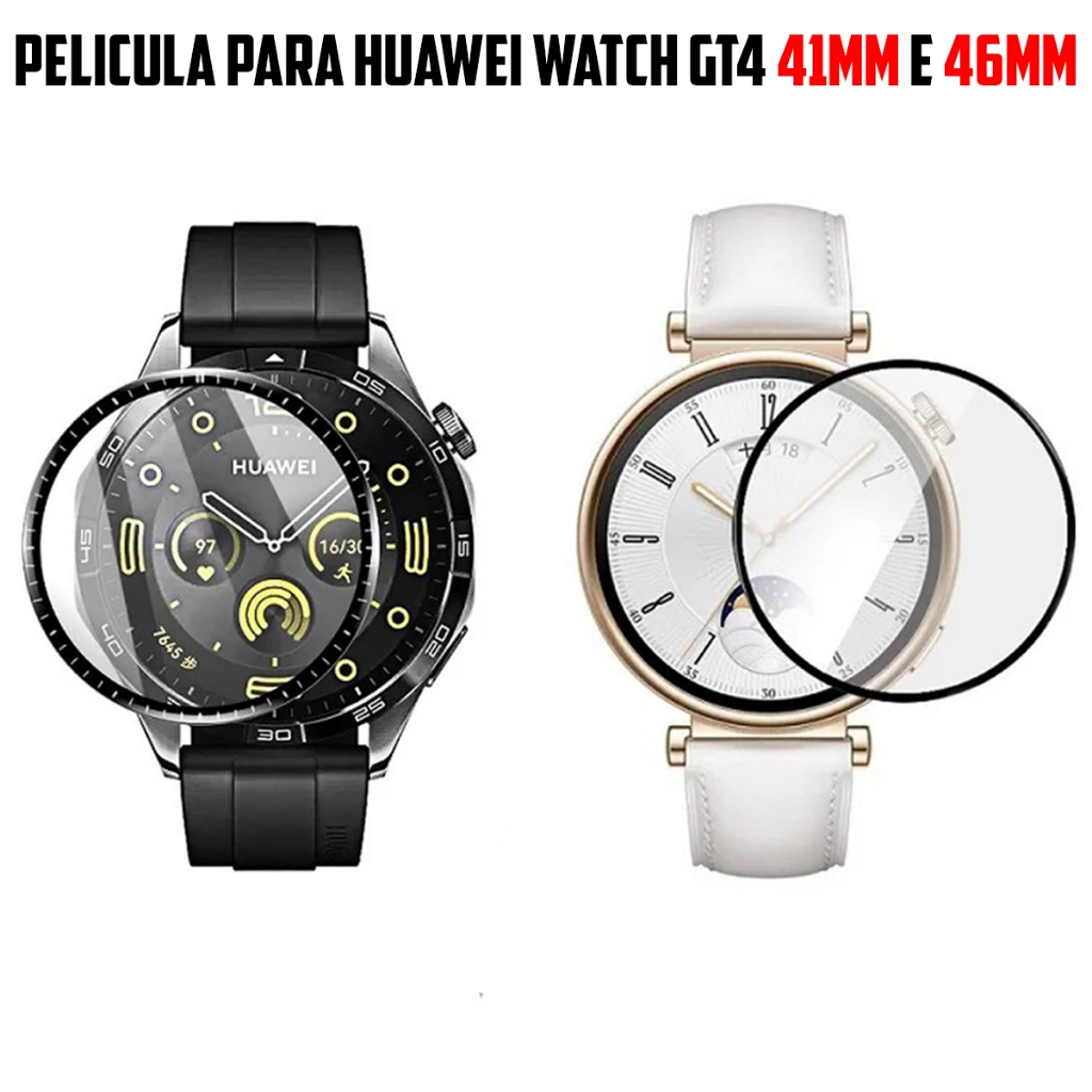 Pelicula 3D para Huawei Watch GT4 41mm e 46mm super resistente película com borda 3d Protetora