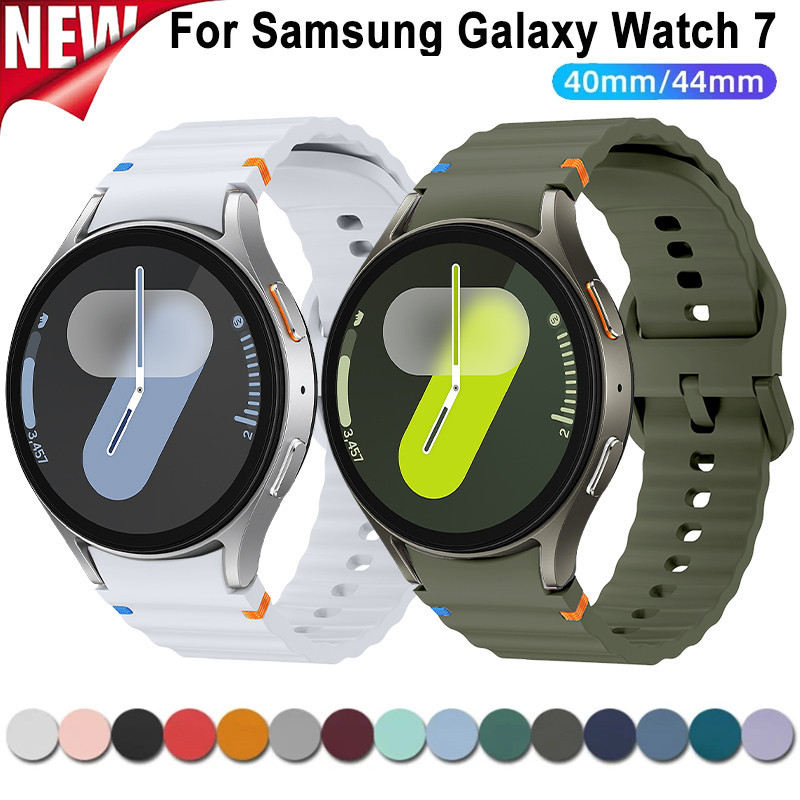 Pulseira Original De Silicone Para Relógio Samsung Galaxy 7 6 5 4 44mm 40mm 5Pro 45mm 4 6Classic 43mm 47mm