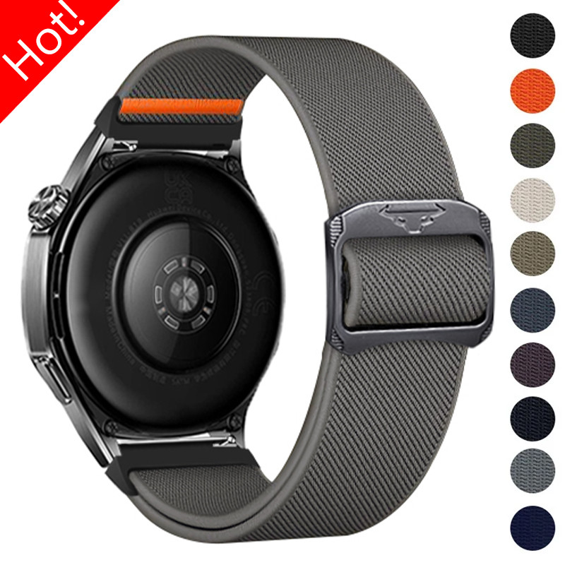 Pulseira Elástica De Nylon , 20mm 22mm , Para Samsung Galaxy Watch 7 6 5 4 40mm 44mm 6Classic 47mm , Huawei GT5 3 4Pro