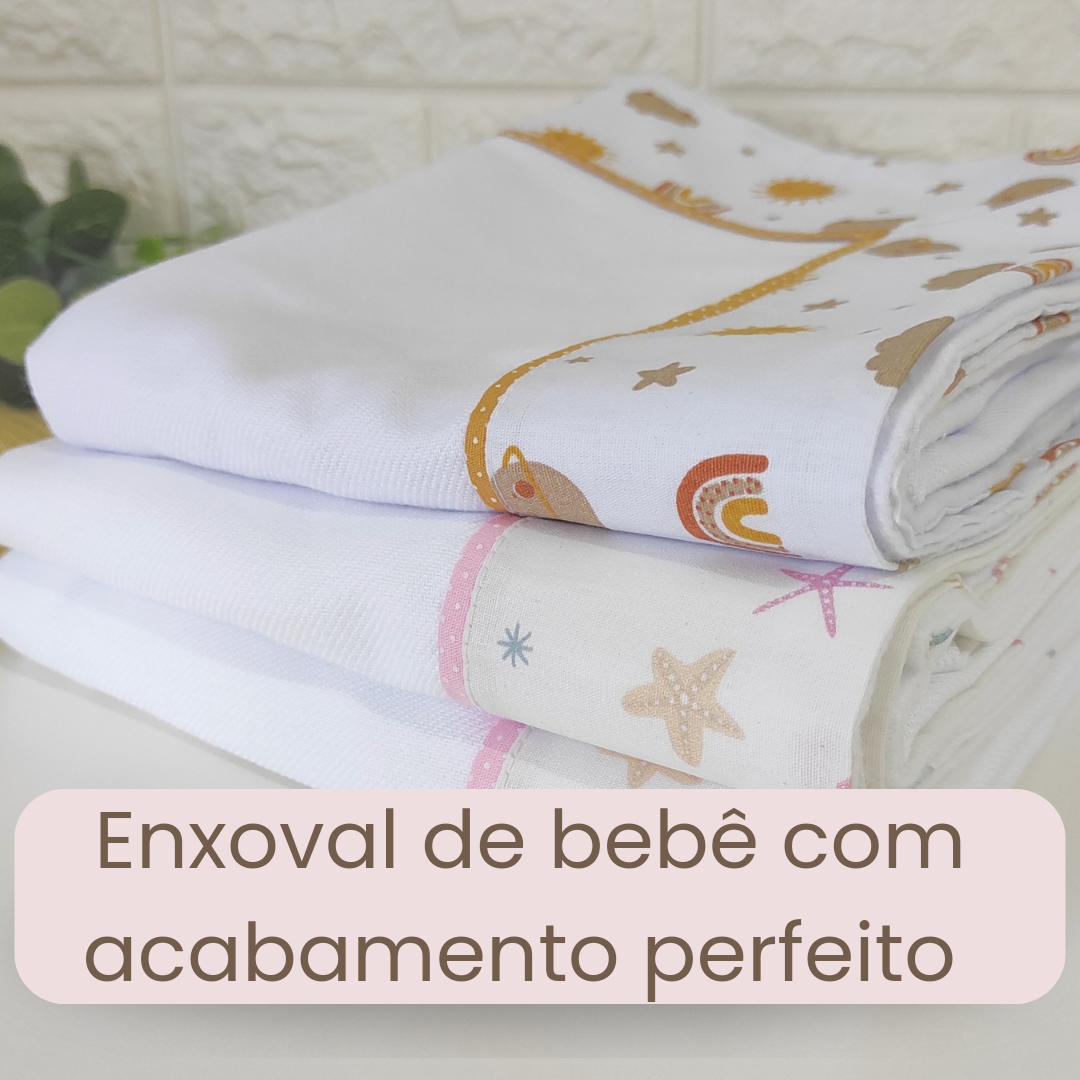 Enxoval de bebê para uso diário com acabamento perfeito