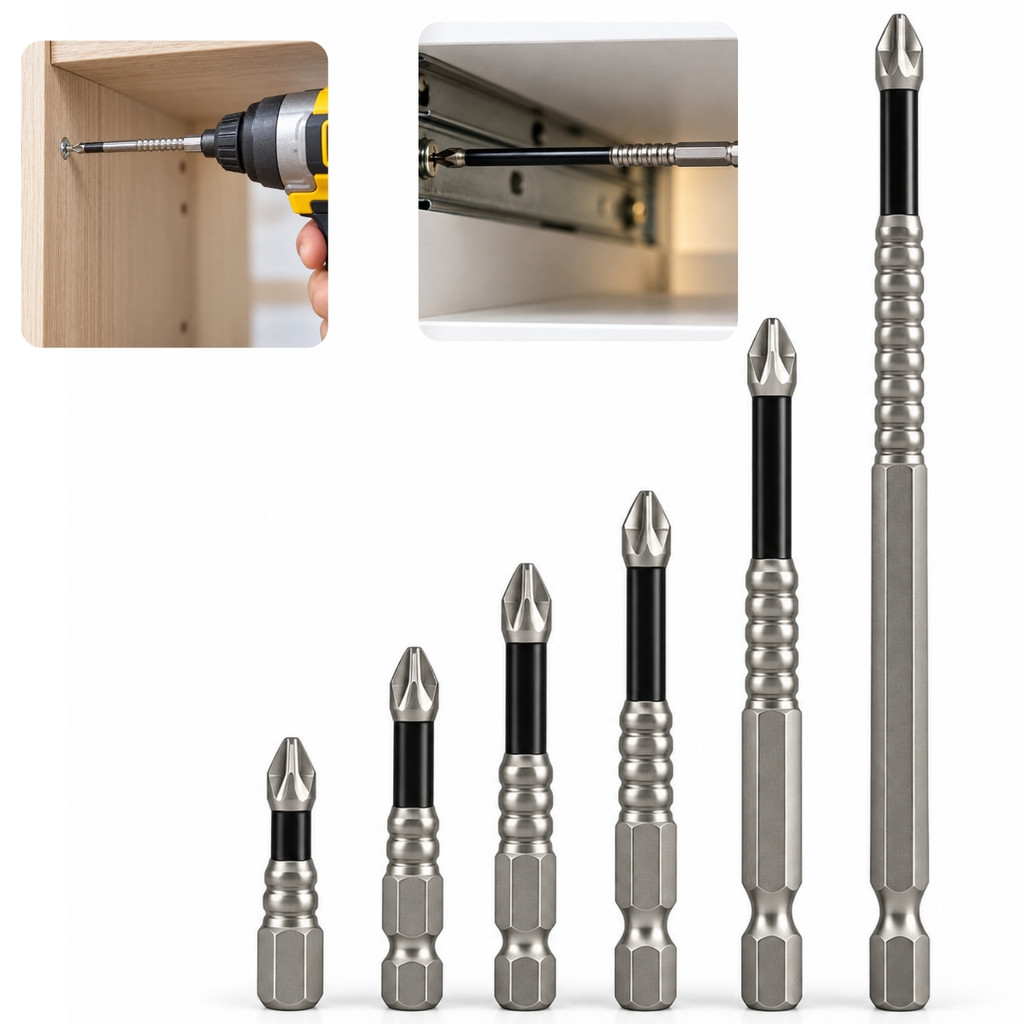Kit 6 Ponteiras Bits Phillips com Limitador de Torque - IC