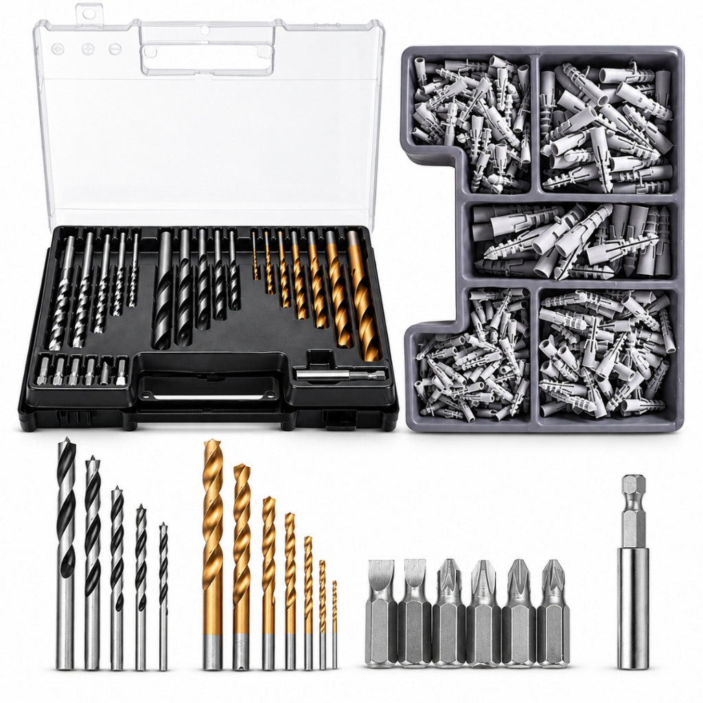 Jogo De Brocas Bits E Buchas Titanium Com 300 Peças