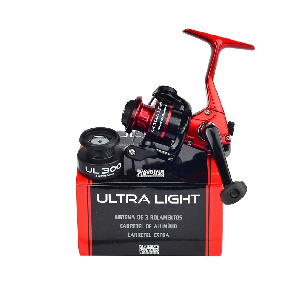 Molinete Ultra Light UL300 3Rol. Red&Black - Marine Sports