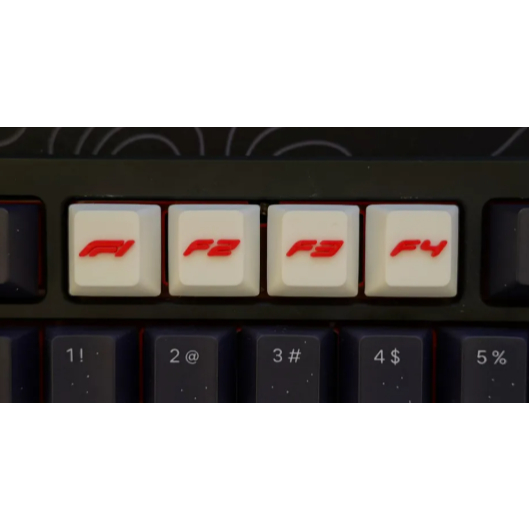 Key caps F1, F2, F3 e F4 - 3D