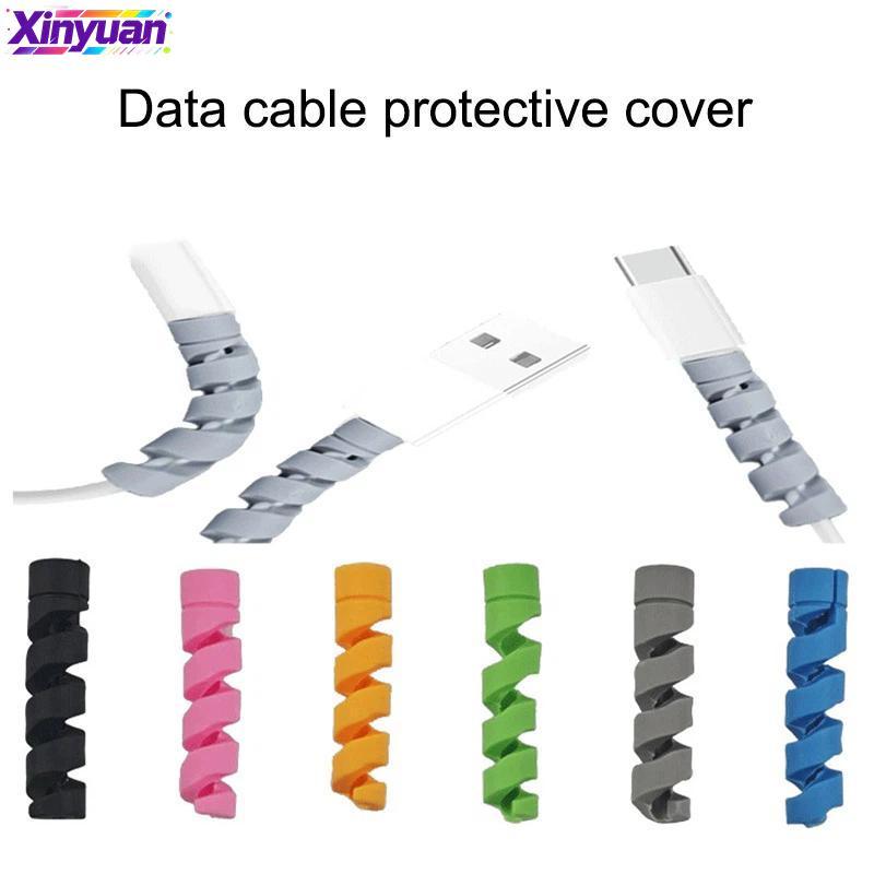 xiny 20 Peças Enrolador De Cabo De Silicone Espiral Protetor De Fio USB Capa Protetora Evita Danos Ao Fácil Uso Para Car