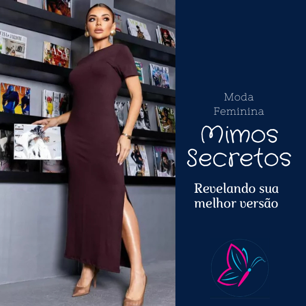 Vestido Laura Malha Viscolycra - Marrom