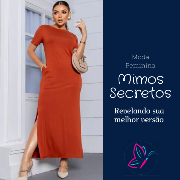 Vestido Laura Malha Viscolycra - Terra Cota