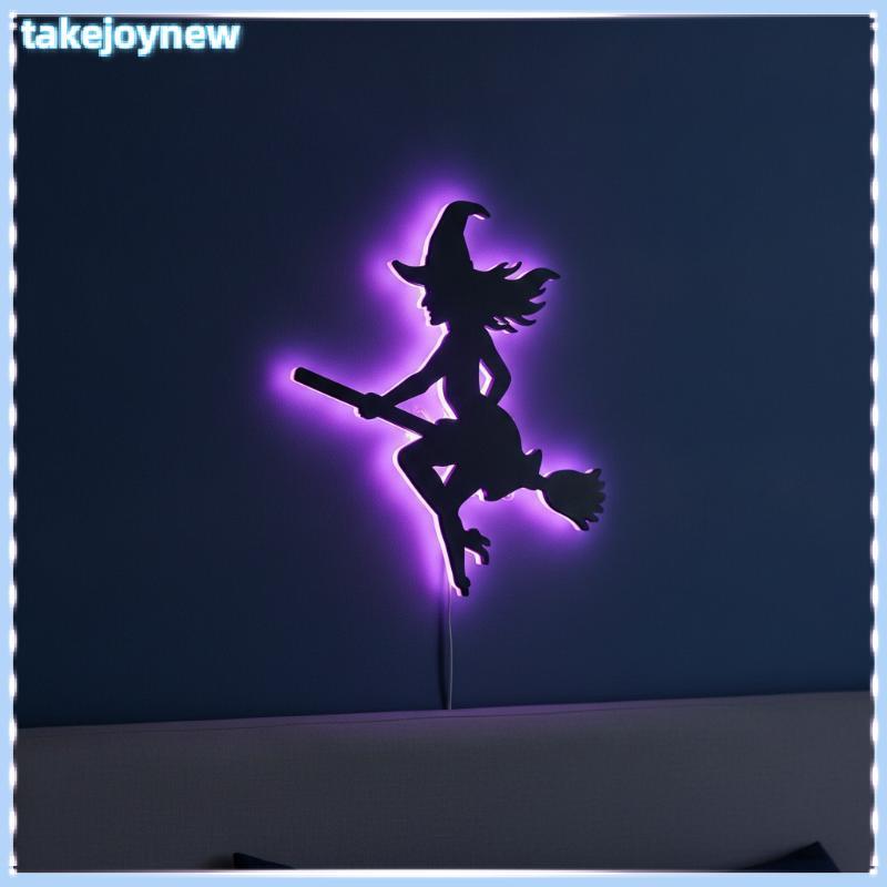 [takejoynewBR] 3D Halloween Night Light Wall Stiers Decalques Decorativos LED De Economia De Energia Para Decoração De F