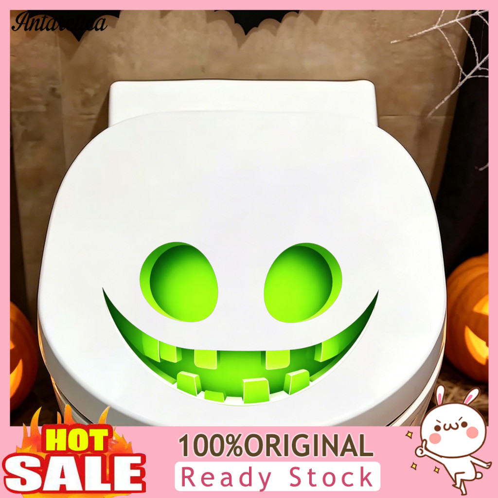 Waterproof Wall Decals Night Light Car Stickers Glow the Dark Halloween Self-adhesive Ghost Face Pvc Toilet Decorations