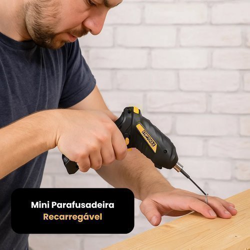 Mini Parafusadeira Recarregável 3.6V 1300mAh 250rpm 4 Bits 2 Brocas STARTOOLS