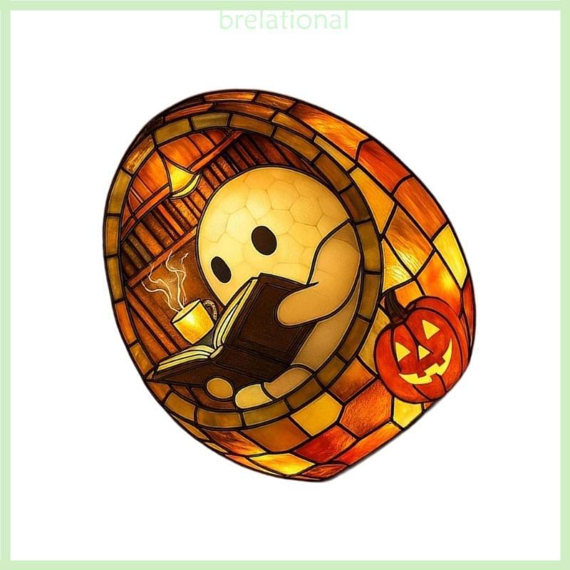 R Halloween Ghostly Reading Nightlight Resinas Decorações Artesanais Lâmpada LED Alimentada Por USB