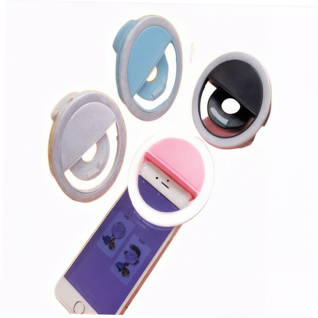 Ring Light Clip Selfie com LED para Celular Universal