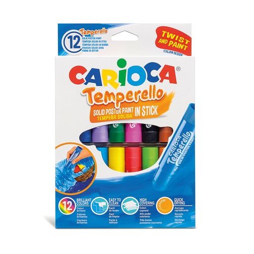 Tinta Guache Bastão 12 Cores Multicoloridas Animativa