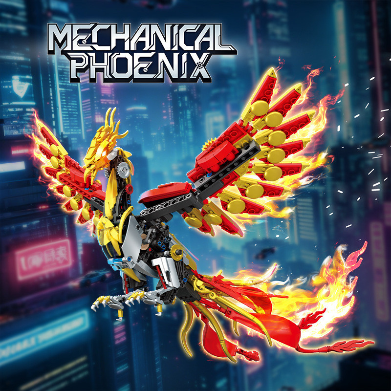 Jiqi Machinery Phoenix Blocos de Construção Bateria 200-400 Peças Ornamentos Montados