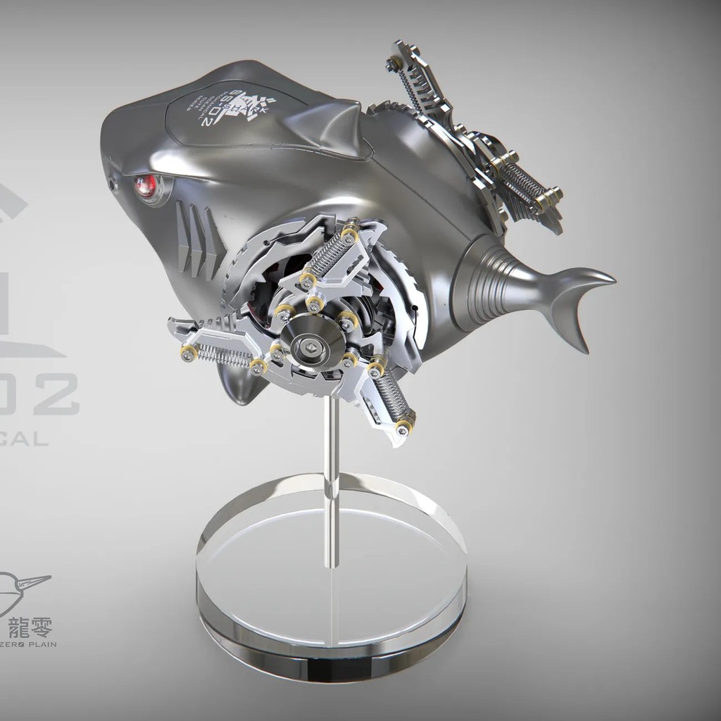 01 Jogo Modelo de Montagem Dragão Mecha Ocean Shark010604Zero ss Ornaments Machinery 3 Kun kk Peça de estoque pronto Alç