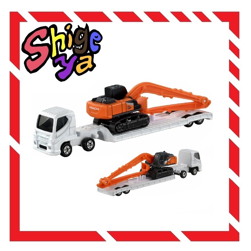 Takara Tomy Long Type Tomica Construction Machinery Hydraulic Excavator & Heavy Equipment Transport Vehicle Miniature