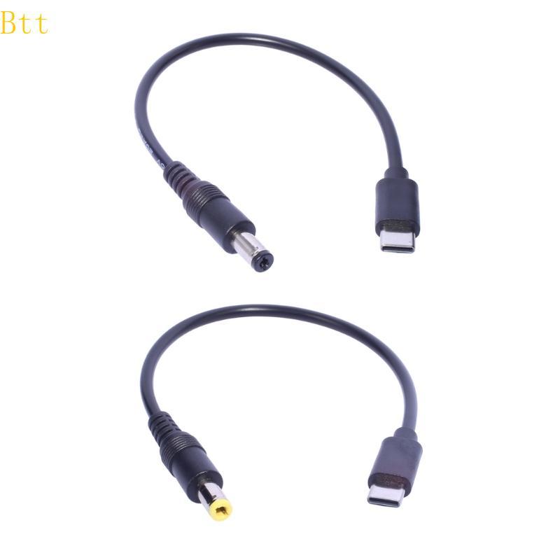 Btt Cabo De Carregamento Universal USB C Para DC5 5x2 5mm 1mm Extensão Macho De Alimentação 5V 3A 15W Fio