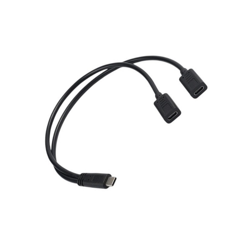 Doublebuy 15W Cabo De Carregamento Rápido USB C Macho Para Duplo Fêmea OTG De Telefone