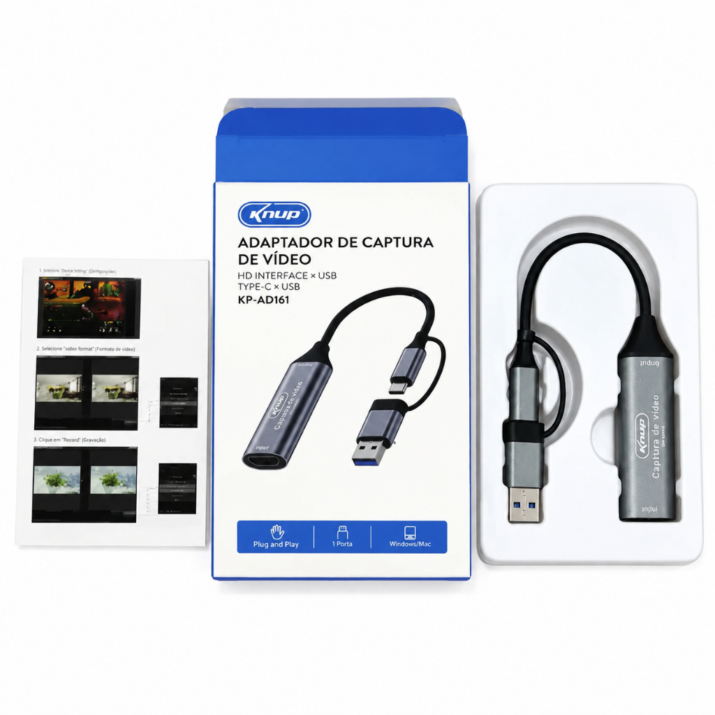 Placa De Captura De Vídeo HDMI USB 4K Full HD 1080p 60fps Streaming Live Gamer PS4 PS5 Xbox Switch Notebook PC