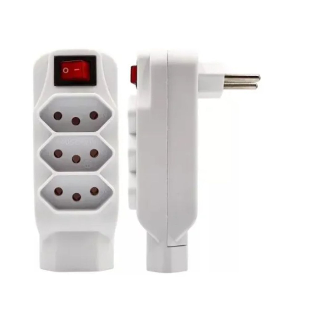 Adaptador Benjamin 4 Saídas 10a 110/220v Bivolt com Interruptor
