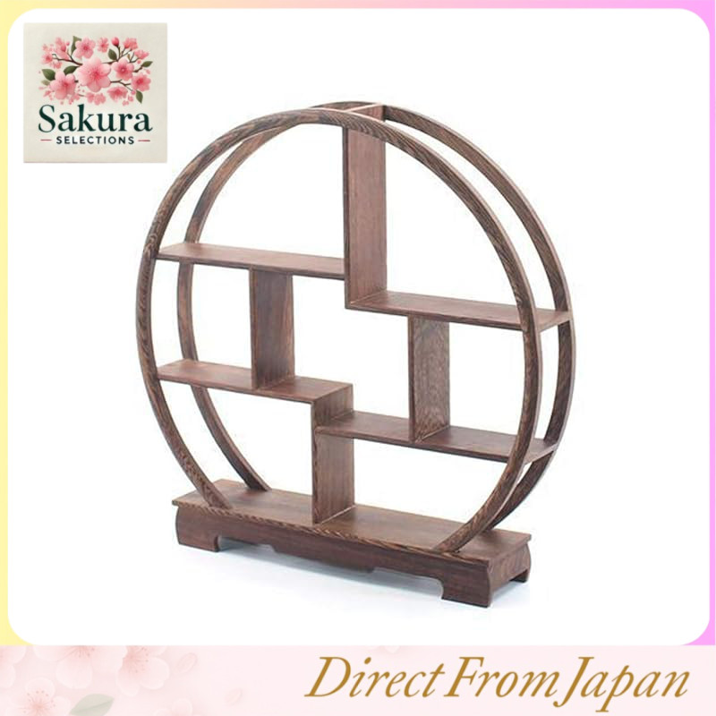 Suporte de madeira VICHE CATT para conjunto de chá chinês, com design moderno e antigo, ideal para bules, queimadores de incenso, bonsai e vasos (hexagonal/redondo/em forma de leque).