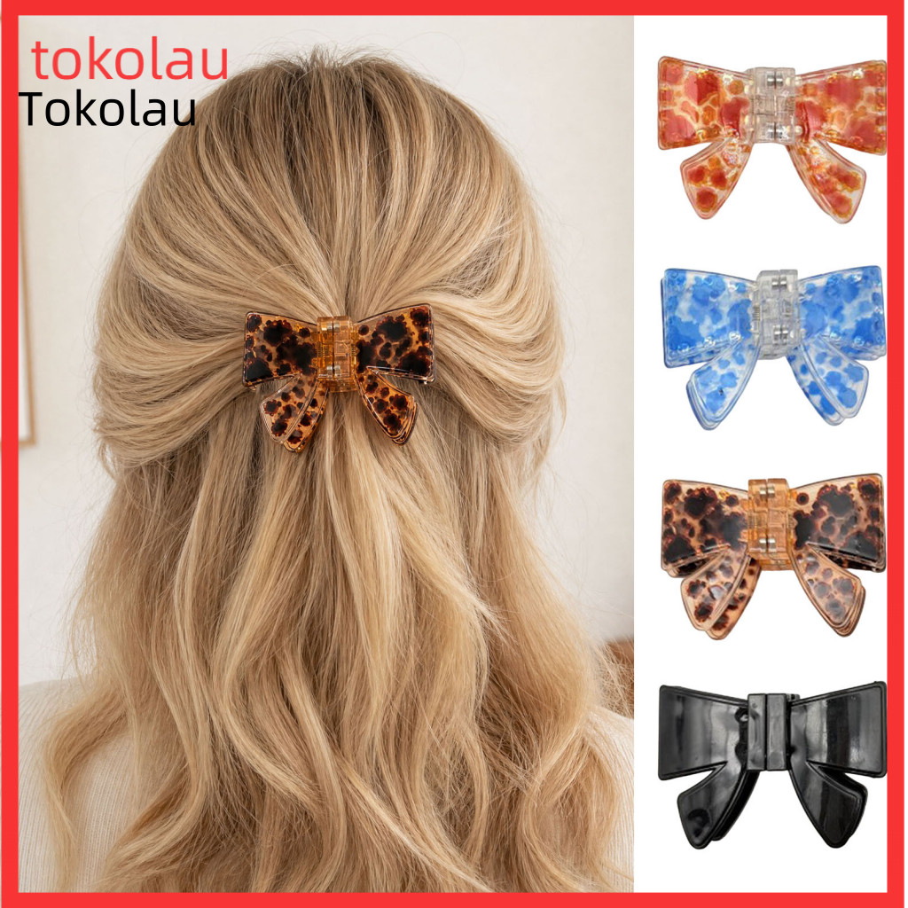 Durable Hair Clip Acetate 4pcs Women’s Clips Set Imitation Claw with Strong Spring Clamp 3d Bow Design Magnetic for We