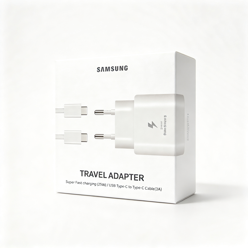 Carregador para Samsung Original 25W Super Fast Charging Turbo + Cabo Tipo C S24 S23
