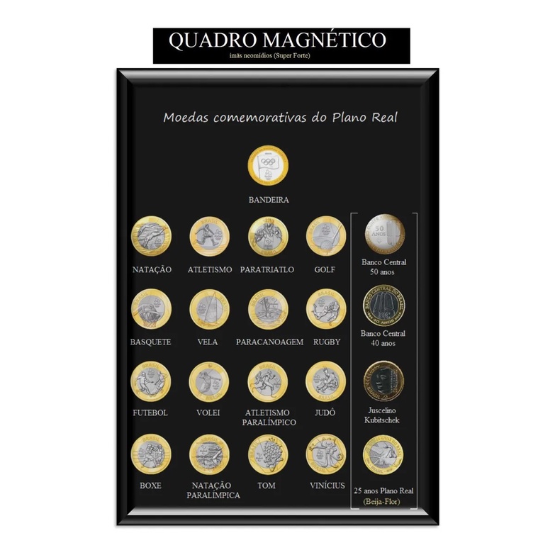 Quadro Magnético Beija Flor Jk Bc 40 E 50 Anos Olimpiadas