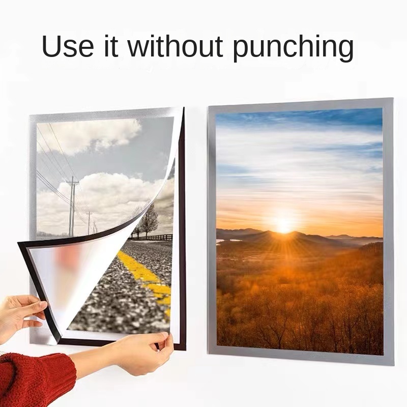 3 Pçs A4 Display Moldura Magnética PVC Protetor Caso Certificado Cartaz Placa De Exibição Adesivo De Parede Para Escritó