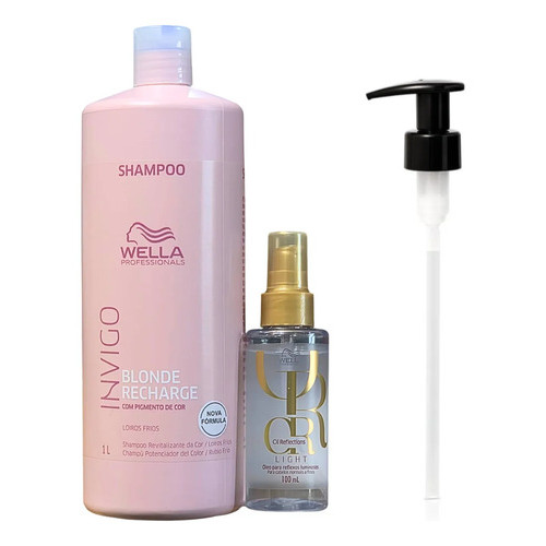 Wella Blonde Recharge Sh + Oil Reflection Light 100ml + Pump