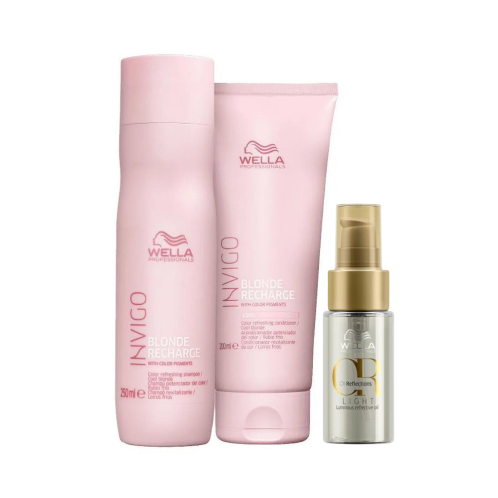 Wella Blonde Recharge Sh 250ml + Cond 200ml + Oleo Light 30ml