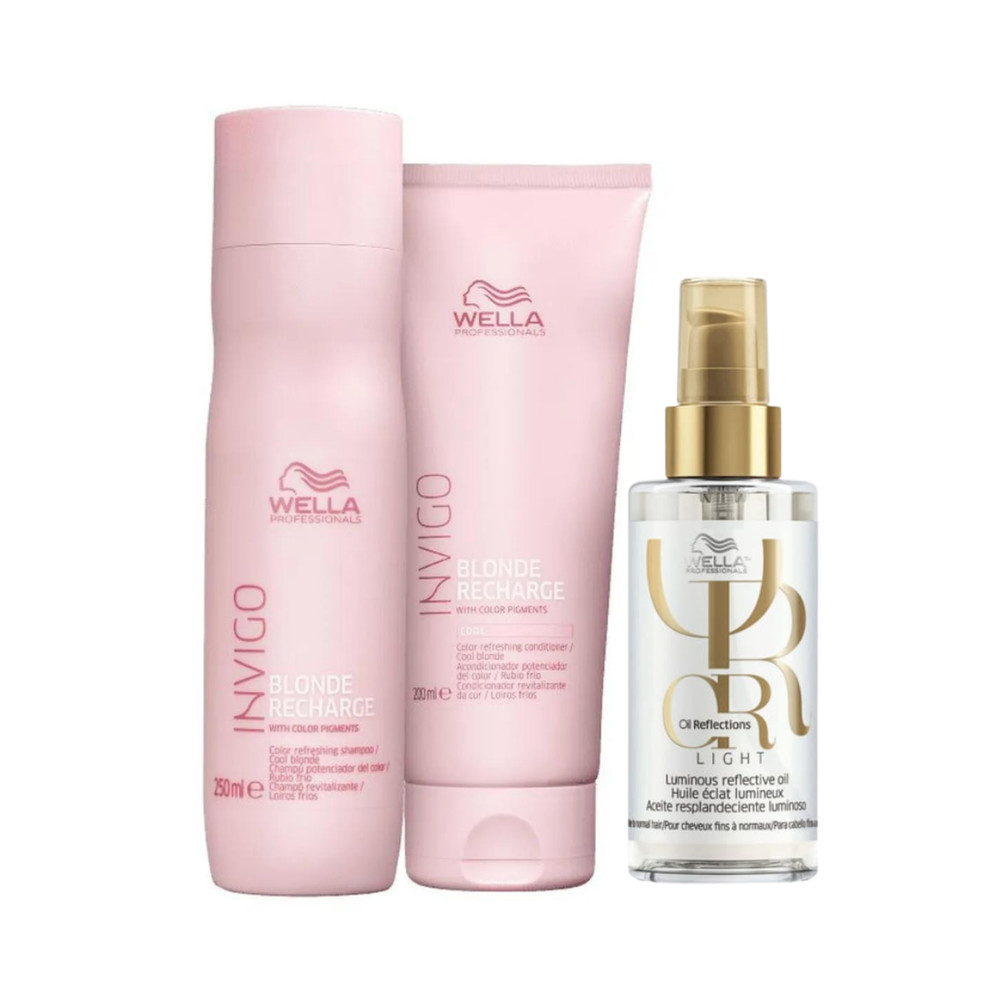Wella Blonde Recharge Sh 250ml + Cond 200ml + Oleo Light 100ml