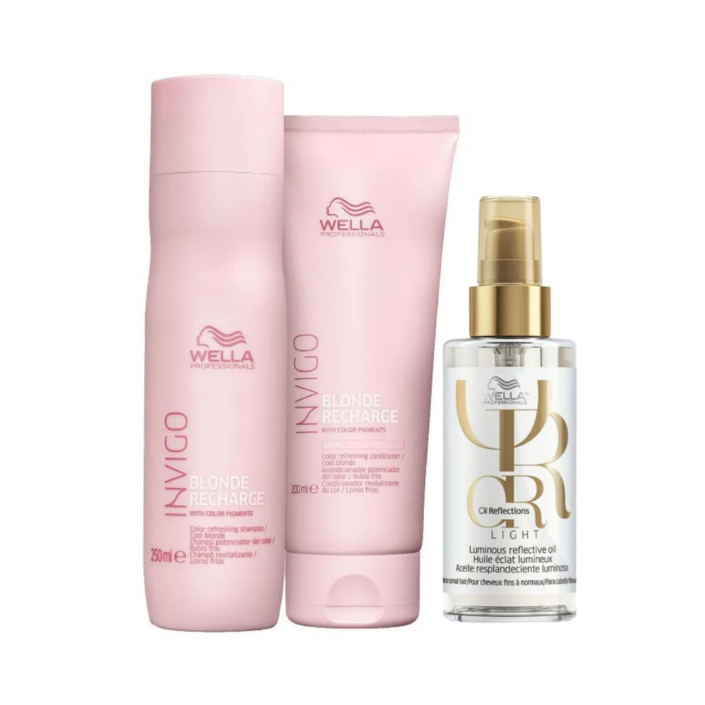Wella Blonde Recharge Sh 250ml + Cond 200ml + Oleo Light 100ml