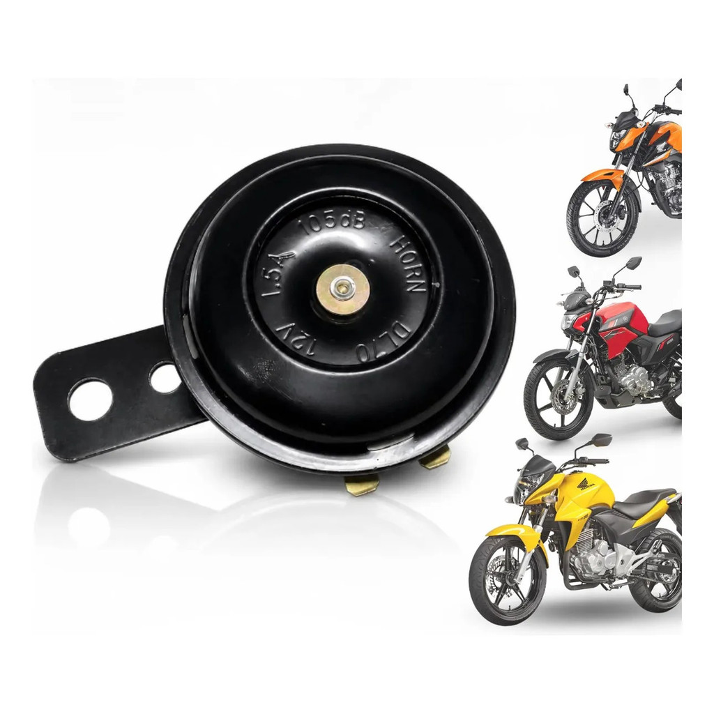 Buzina Moto Universal Cg titan cb Xre fan 160 125 150 300 Original Som Alto