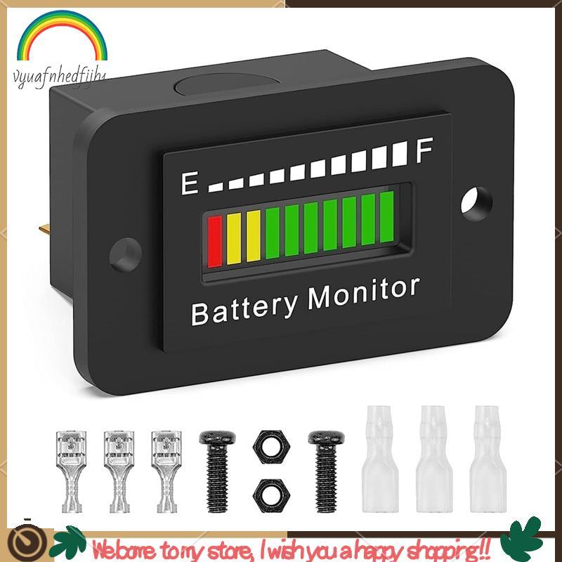 12V 24V 36V 48V 60V 72V LED Medidor De Monitor De Bateria Indicador De Íon De Lítio Testador Preto