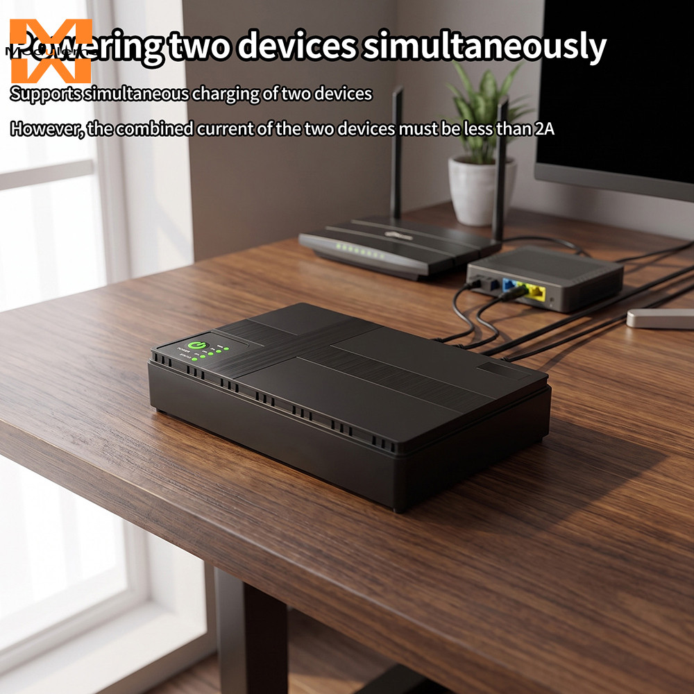AC100-240V 18W 10400mah USB + Tipo C Fonte De Alimentação De Backup DC Ininterrupta MINI Roteador UPS Adaptador Embutido