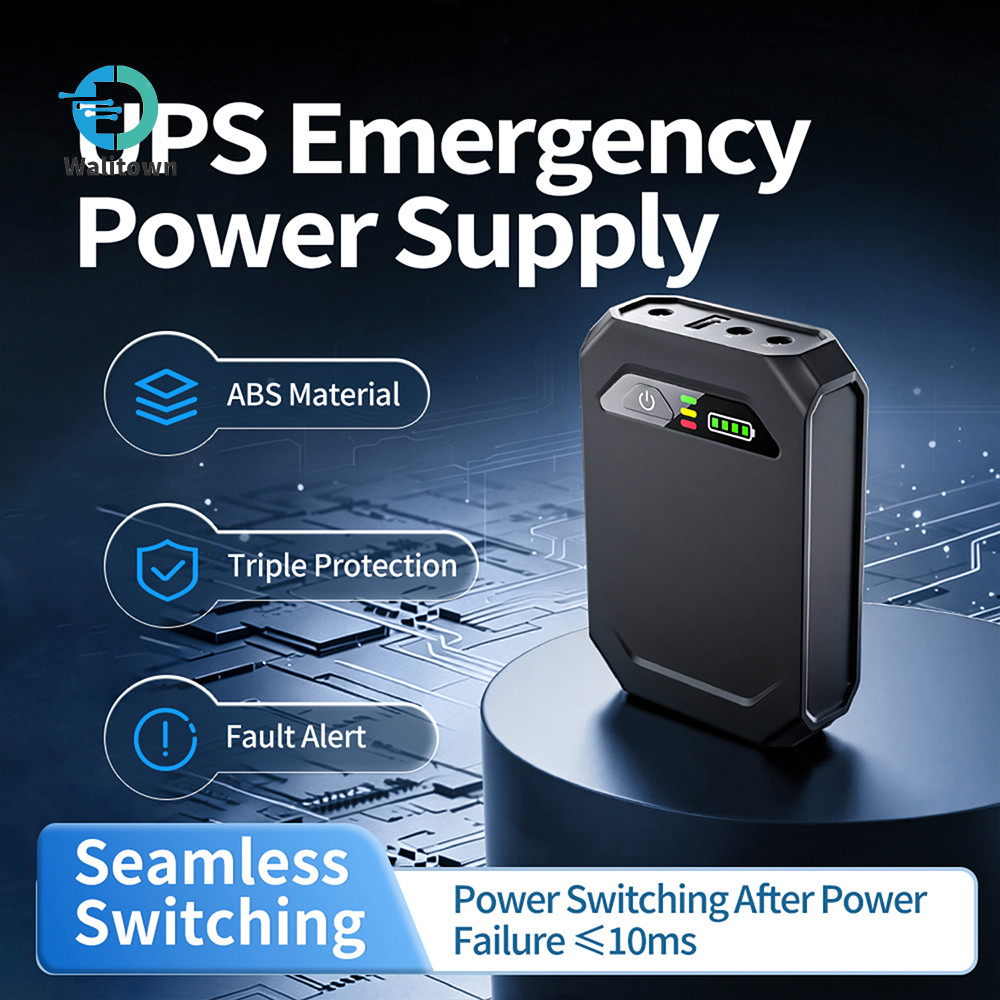 Fonte De Alimentação Ininterrupta UPS De Alta Capacidade AC220V 10400mAh Com Display De Nível De Bateria Anti-Reversão 1