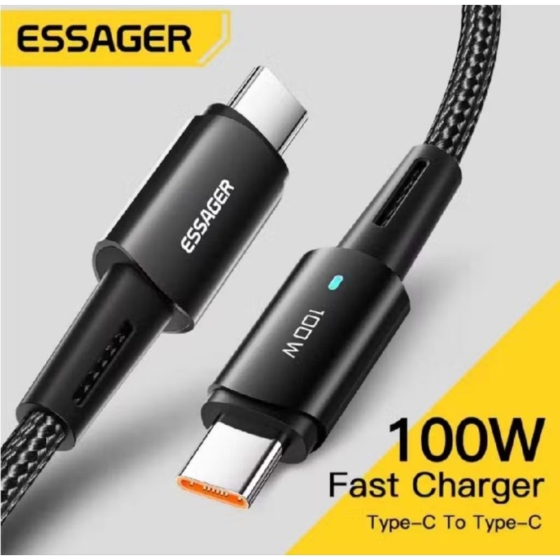 Cabo Tipo C - 1 Metro - Essager PD100W 60W Type C C to C Cable