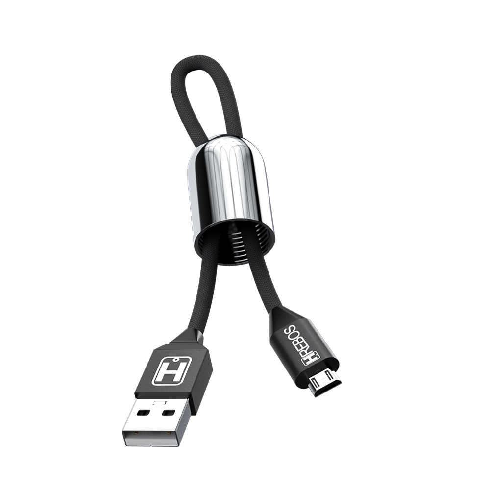 Cabo Tecido Chaveiro Micro USB V8 Hrebos HS-193