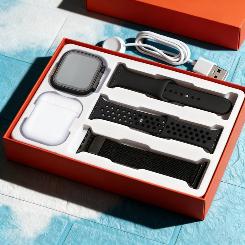 Conjunto 5 em 2/4 em-2 Relógio Inteligente i12 Fones de Ouvido Sem Fio Relógio Digital Esportivo Relógio de Negócios Kit