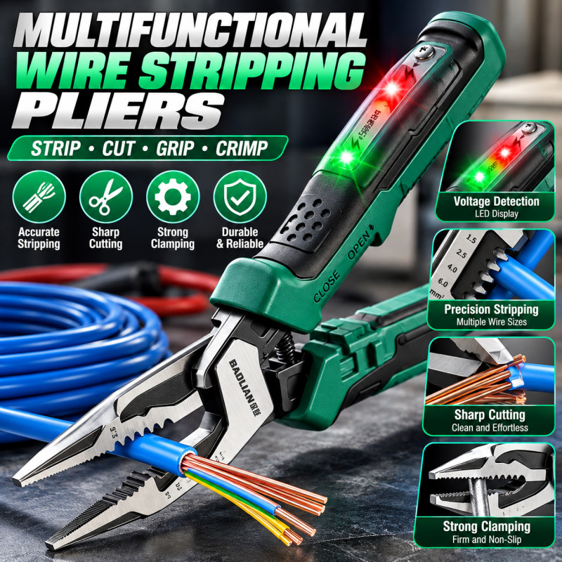 Teste de tensão digital Wire Stripper Needle Nose Pliers Ferramenta elétrica para reparo
