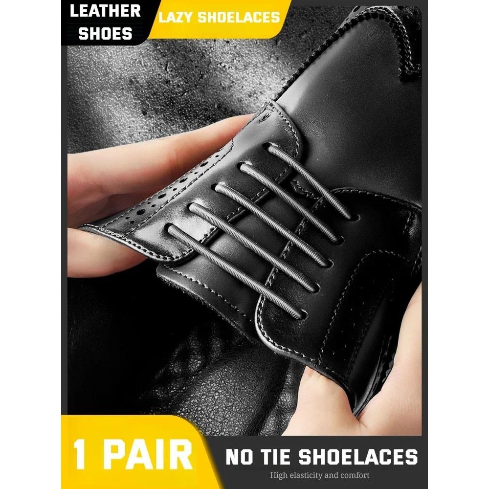 12pcs Cadarços De Silicone Para Sapatos Homens Sem Tênis Elásticos Kids Adult Round Leather Shoelace Bandas De Borracha