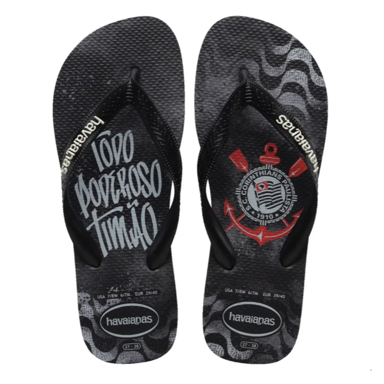Chinelo Masculino Havaianas Top Times Corinthians