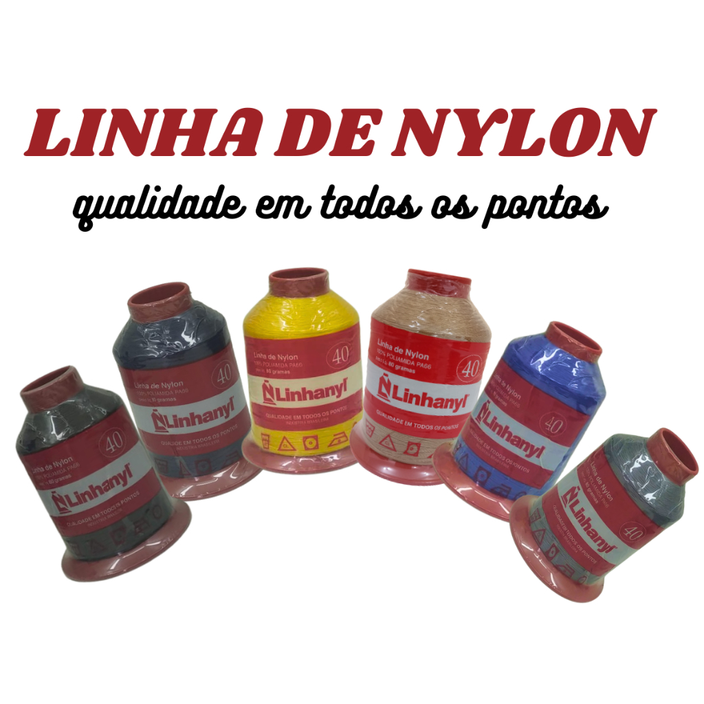 linha de nylon N40 100% poliamida 80g alta resistencia para costura de sapatos bolsas artigos de couro e automotivo