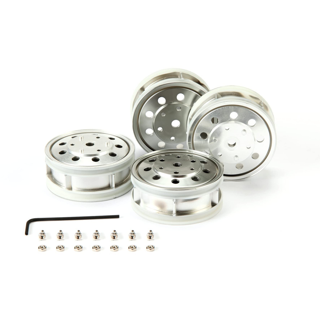 RC Metal Plated Rear Wheels For Tractor Truck 22mm Width