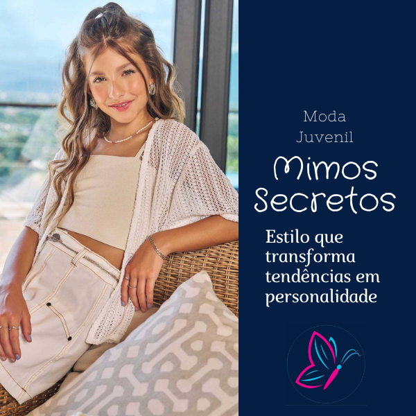 Kimono em Malha Tricot e Top em Malha Lure 78292 Vic&Vicky