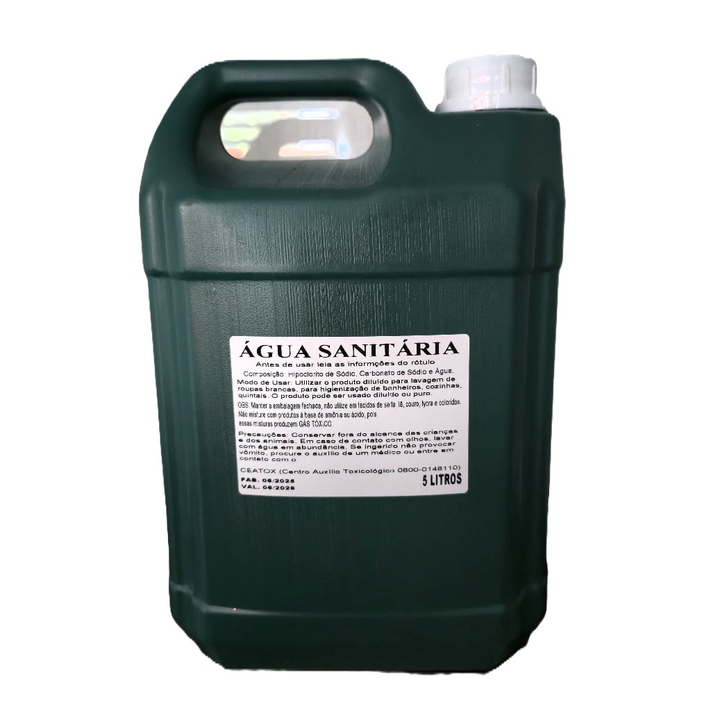 Água Sanitária Cândida Desinfecção Limpeza Uso Geral 5 Litros